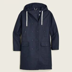 J.Crew Hooded Double-Breasted Raincoat
